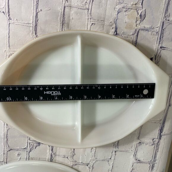 Pyrex Casserole Dish with Decorative Lid Butterfly Gold Divided Oven Baking Only - Picture 9 of 11